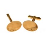 A pair of 9ct H/M cufflinks, approx gross weight 9.2gms