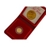 Royal Mint - 1980 proof half sovereign with box & certificate