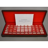 A complete set of Inaugural edition of fifty silver ingots commemorating the Great British