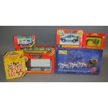 7 diecast models by Britains, which includes; agricultural models, The Irish State Coach etc (7).