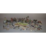 50+ pieces of unboxed lead farm related and other toys by Britains, J. Hill & Co. etc including farm