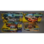 4 boxed Scalextric Slot Car Sets including a vintage Sports Set #31 containing two cars (Electra/