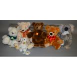 5 unboxed Steiff Bears including Koala together with an unboxed  Merrythought 'Clarissa' bear. (6)