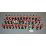 36 unboxed hand painted metal soldier figures including British Infantry figures (Crimean War). (