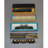 HO Gauge. A boxed Marklin Hamo 8356 Electric Locomotive together with a 'Wagon Lit Coach' and a