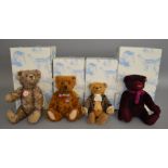 4 boxed Steiff Bears - 034800 'Anushka', 036972 'Ben', 034787 'Sir Edward' and 682612 'Great