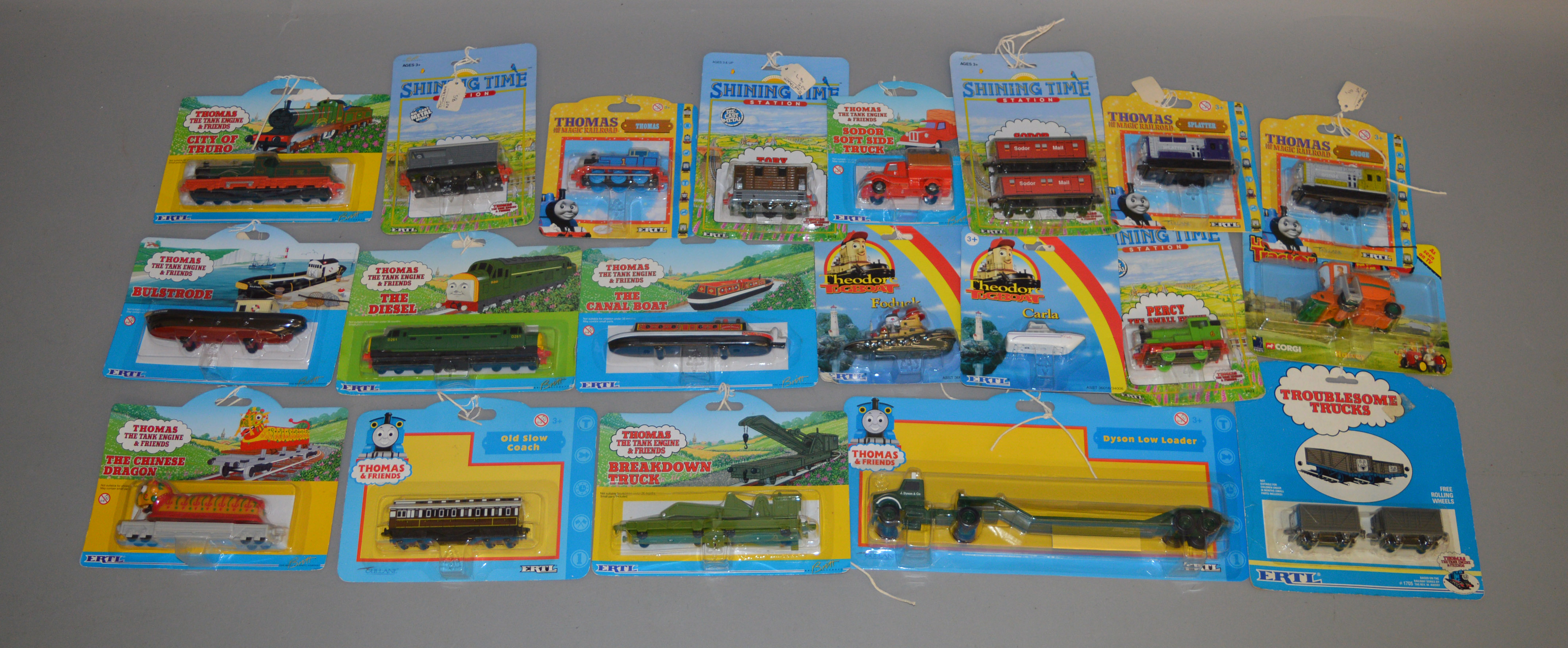 17 Thomas The Tank Engine diecast models by Ertl, also includes The Little Red Tractor and