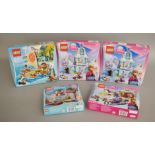 5 boxed Lego Sets from their Disney  'Frozen' range including 2 x #41062, #41066, #41150 and #41155,