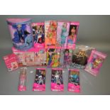 9 boxed Mattel 'Barbie' and other related fashion dolls together with a boxed 'Barbie' Bedroom