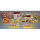 9 boxed Dinky Toys including 383 Convoy 'National Carriers' Truck and  2 different versions of the