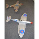 An impressive Spitfire F24 Control Line model with motor fitted in 80 Squadron camouflage livery