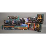 9 boxed Harry Potter items, including; figures, Firebolt broomstick etc (9).