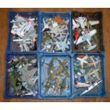 A very good quantity of unboxed aviation related diecast models, predominantly by Dinky, with