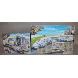 2 boxed BanBao 'Transportation'  building block construction sets, both are sealed with tape.