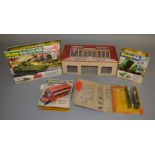 Four boxed Dinky Kits, 1017 Routemaster, 1018 Atlantean, 1029 Ford D800 Truck and 1034 155mm