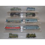 HO Gauge. 8 unboxed Locomotives by Hornby, Trix, Jouef etc including, mainly Continental, Steam,