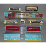 N Gauge. A group of boxed Graham Farish railway items including 2 x GWR 0-6-0 Locomotives, 6