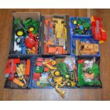 A very good quantity of unboxed play worn Agricultural and Construction related diecast metal,