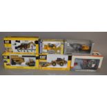 5 construction related diecast models, also in this lot is a Cat farm Set (6).