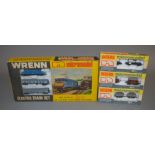 N Gauge. A boxed Wrenn Electric B.R. Passeneger Train Set No.1 together with three boxed 2 piece