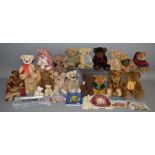 18 unboxed bears including 4 from the 'Merrythought' range and others by 'Charlie', 'Nessa', '