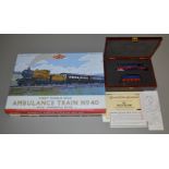OO Gauge. A boxed Bachmann 30-325 'First World War Ambulance Train No. 40' train pack together