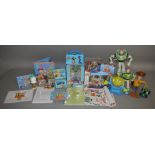 A mixed lot of Toy Story items, including; Buzz and Woody action figures, Alien, RC etc