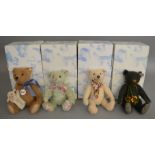 4 boxed Steiff Bears - 'Fritzle', 'Autumn', 'Little Boy Blue' and 'Fleur'. (4)