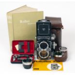 Metered Rolleiflex F2.8 TLR Outfit #2422645. (condition 5F). Meter working. With case (needs re-