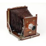 Watson Acme Whole Plate Field Camera. (condition 4F) Unusual aluminium furniture, an option when