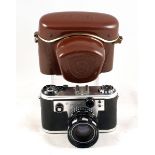 Chrome Corfield Periflex Gold Star Camera. #911124 51 (condition 4F). With Lumax 50mm f2.4 lens (