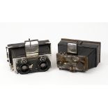 Two French Stereo Plate Cameras. Bazin & Leroy 'Le Stereocycle' (condition 5F) An unusual style of