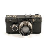 Zeiss Ikon Contax I with Sonnar 5cm f2 Lens. (black paint good, body condition 5F, lens shows slight