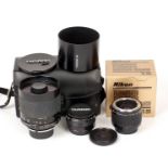 Nikon Fit Tamron 500mm Mirror Lens & Accessories. To include Nikon TC-201 Teleconverter and a Tamron