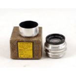 Dallmeyer Super-Six 1 3/4 inch Lens #369723. With lens hood and in original maker's box. (