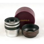 Uncommon Corfield Lumax 45mm f1.9 L39 Screw Mount Lens. #822133. (condition 4F). With original