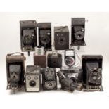 Selection of Folding and Other Vintage Cameras. To include Kodak, Ensign etc. (conditions vary