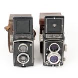 Two Rolleicord TLR Cameras. Rolleicord #191263 with Xenar 75mm f3.5 lens (slow speeds slightly