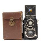 Voigtlander Superb 6x6 TLR. With Skopar 7.5cm f3.5 lens in Compur shutter. (condition 5F). (From the