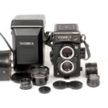 Yashica Mat 124G TLR with Working Meter. (condition 3F) with Yashinon 80mm f3.5 lens, lens cap and