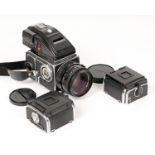 Hasselblad 503CW Medium Format Outfit. Comprising camera body, fires, but missing rewind crank (