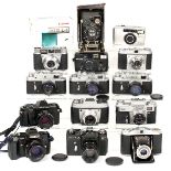 Group of Around 15 Cameras, inc Minolta 7000 with 50mm AF Lens. Also 3x Zorki, a Kiev II, Zenit-E