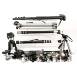 A Useful Collection of Small Tripods, Heads & Accessories. (Cabinet F)