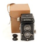 Rolleiflex 'Old Standard' TLR Camera. #420959 (condition 4F). Tessar 7.5cm f3.5 lens. With lens