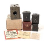 Kodak 00 Cartridge Premo & Other Small Box Cameras. To include two Zeiss Ikon Baby Box Tengors,