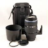 Olympus Zuiko Digital ED 50-200mm f2.8-3.5 SWD Four Thirds Zoom Lens. (condition 4E). With hood