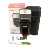 Canon 580EX II AF Speedlite. (condition 4E). With pouch and instruction books, in makers box. (