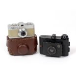 Two European Sub-Miniature Cameras. A Meopta Mikroma II (not firing condition 5H) with case. Also an