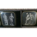 A Pair of Stereo Daguerreotypes of Statues. One showing a pair of 'Greek slave' style statues (one