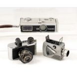 Uncommon Bolta-Werk Boltavit Miniature Camera. (condition 5/6F). Also Rollei 16 and Minute miniature